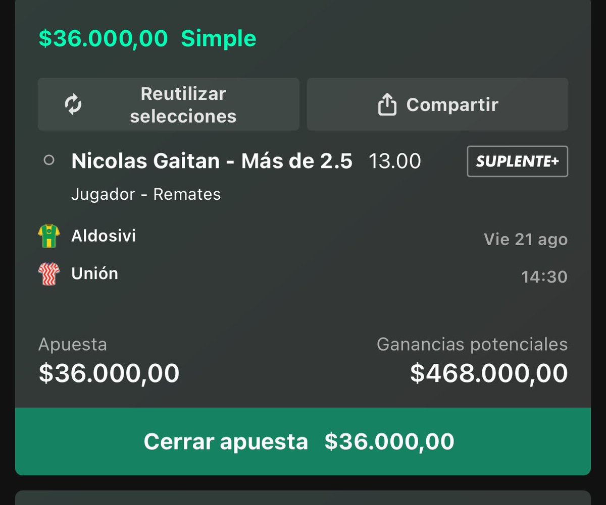 TradesCuotas's tweet photo. Hoy hizo 2 en un tiempo y el partido que viene es de local también. Muy probable  que baje https://t.co/tX2iDH6s7S