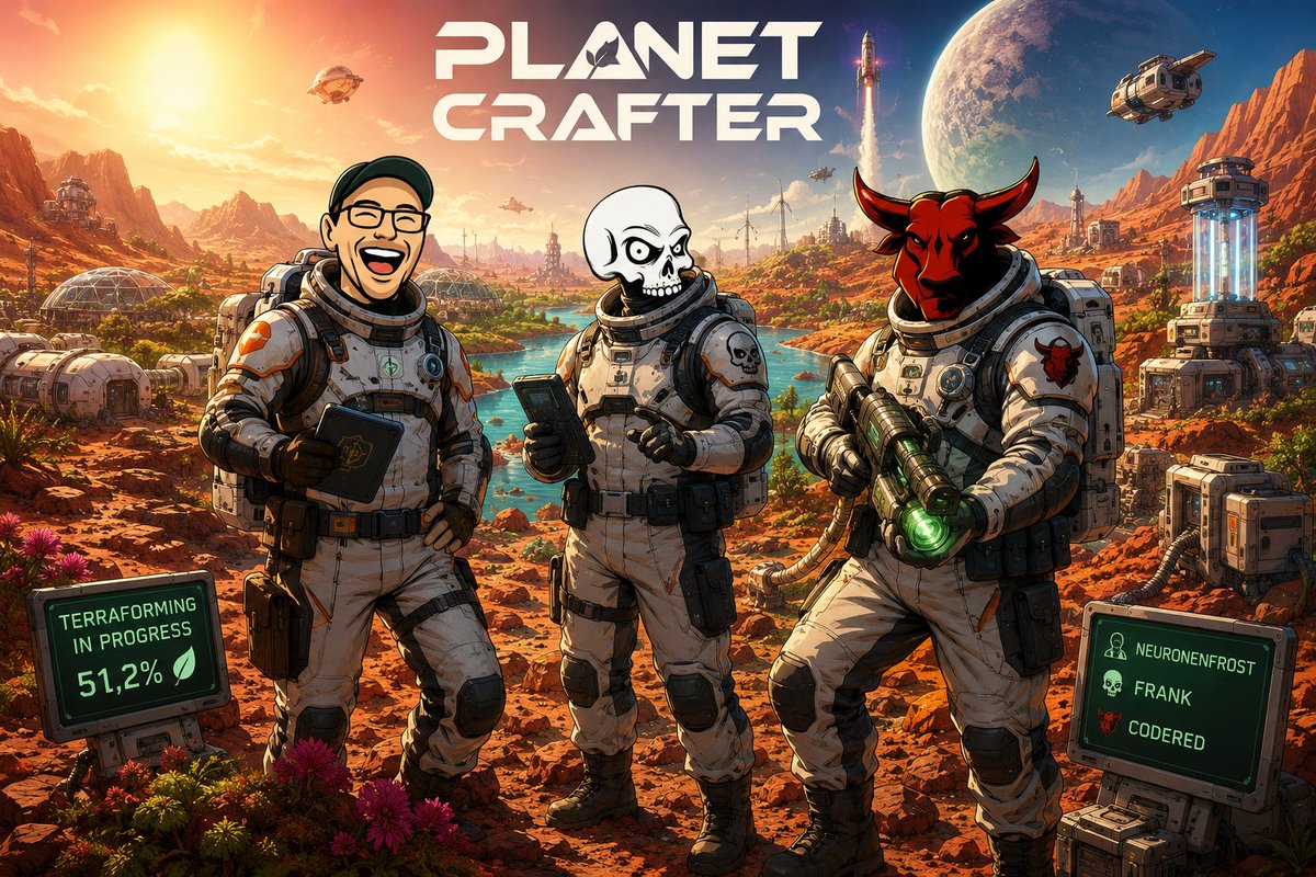_Neuronenfrost_'s tweet photo. 🌱 Heute Abend: The Planet Crafter! 🪐

Ein gemütlicher Abend mit tollen Leuten, guter Stimmung und jeder Menge Terraforming. 🚀🌿

Mit Frank, CodeRed &amp; Frosty!

🔴 https://t.co/sPHY6lxnmR

#ThePlanetCrafter #Twitch #Livestream https://t.co/H7FYJsGBHu