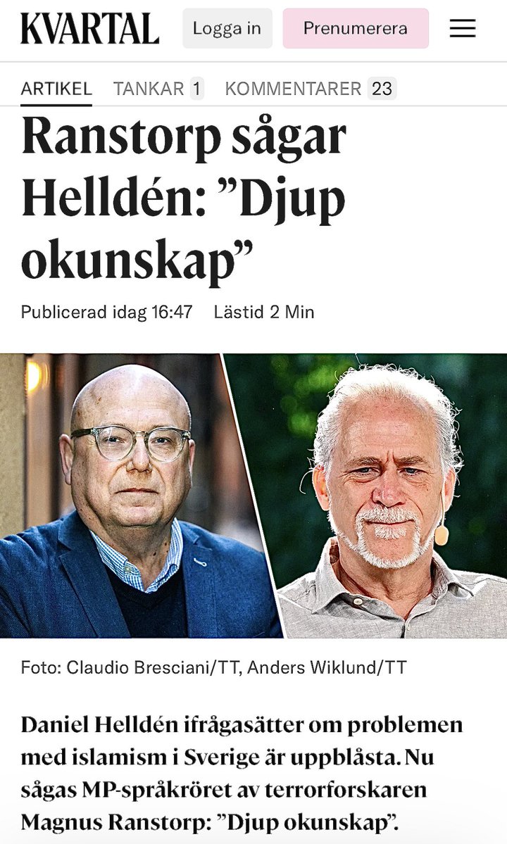 LWallger's tweet photo. Mannen till vänster, @MagnusRanstorp vet vad han pratar om som terrorforskare..

..@miljopartiet språkrör @DanielHellden däremot har ingen koll på någonting överhuvudtaget..

..mer än att han utgör ett uppenbart HOT mot Rikets säkerhet..!
#Val2026 😎 https://t.co/IjGfrtqZYG