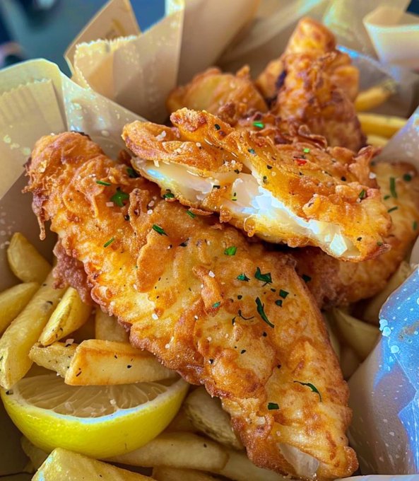 FoodPleaser's tweet photo. Fish &amp; chips…. Are you a fan or no? 🎣 🍟 https://t.co/SrIPK9PkTl