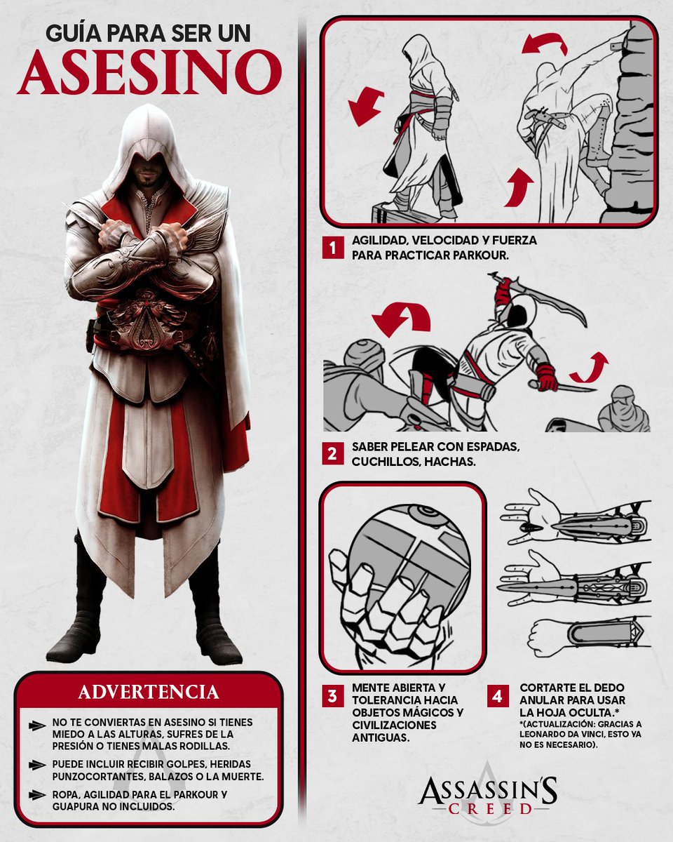 AssassinsCenter's tweet photo. Guía para ser... #AssassinsCreed https://t.co/pu2ICOrn4s
