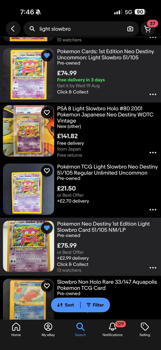 bongslys's tweet photo. @AbisaiR67517011 @Warrr9A Collectr’s prices are way fucking off on so many cards 😭 couldn’t find a single listing for this as first edition under £75 that wasn’t heavily played but it’s on there for nearly half that 🙃 noticing this issue on there with so many cards recently it’s ridiculous https://t.co/G0i8q5Vjpw