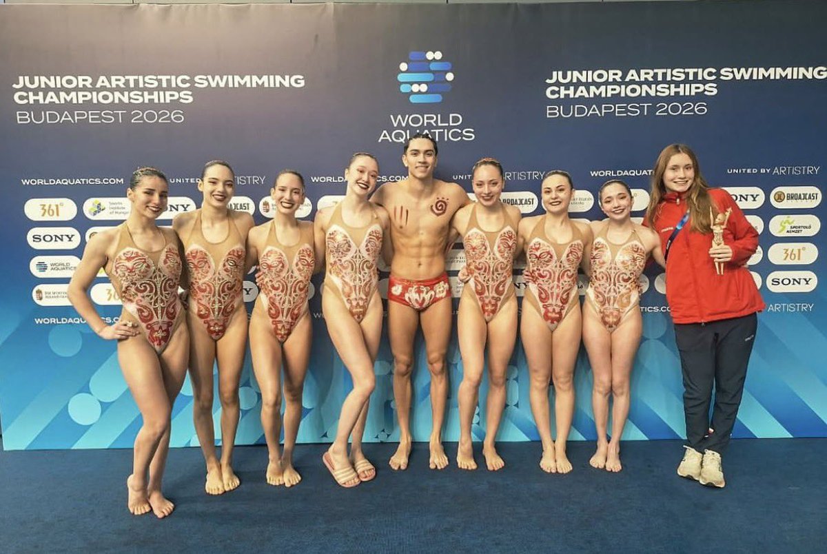 TeamChile_COCH's tweet photo. ¡QUINTOS DEL MUNDO! 🤯🌏

El Team Chile 🇨🇱 de Natación Artística Junior logró un TREMENDO quinto lugar (rutina acrobática) en el Mundial de Budapest 🇭🇺.

El equipo nacional alcanzó 193.495 puntos y superó a potencias como Estados Unidos 🇺🇸, entre otras.

#VamosTeamChile 🇨🇱 https://t.co/p1s6VjG5oc