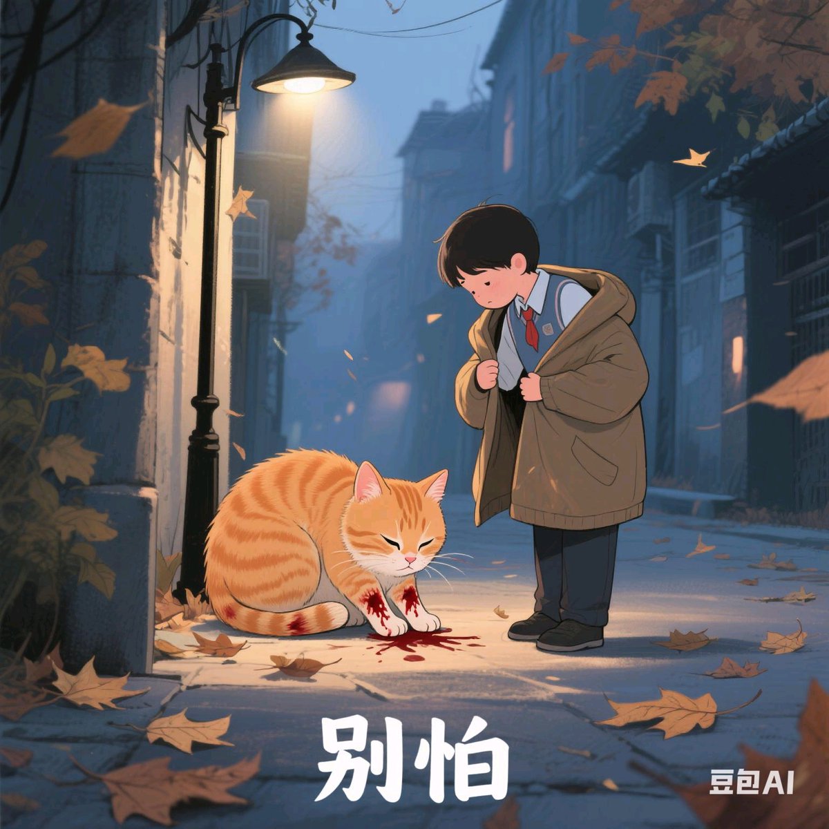YAshish12's tweet photo. [Rainy evening, old alley wall with faded murals and a stray cat napping there—small city joys hit different.]， https://t.co/Y6vKm8n0JH