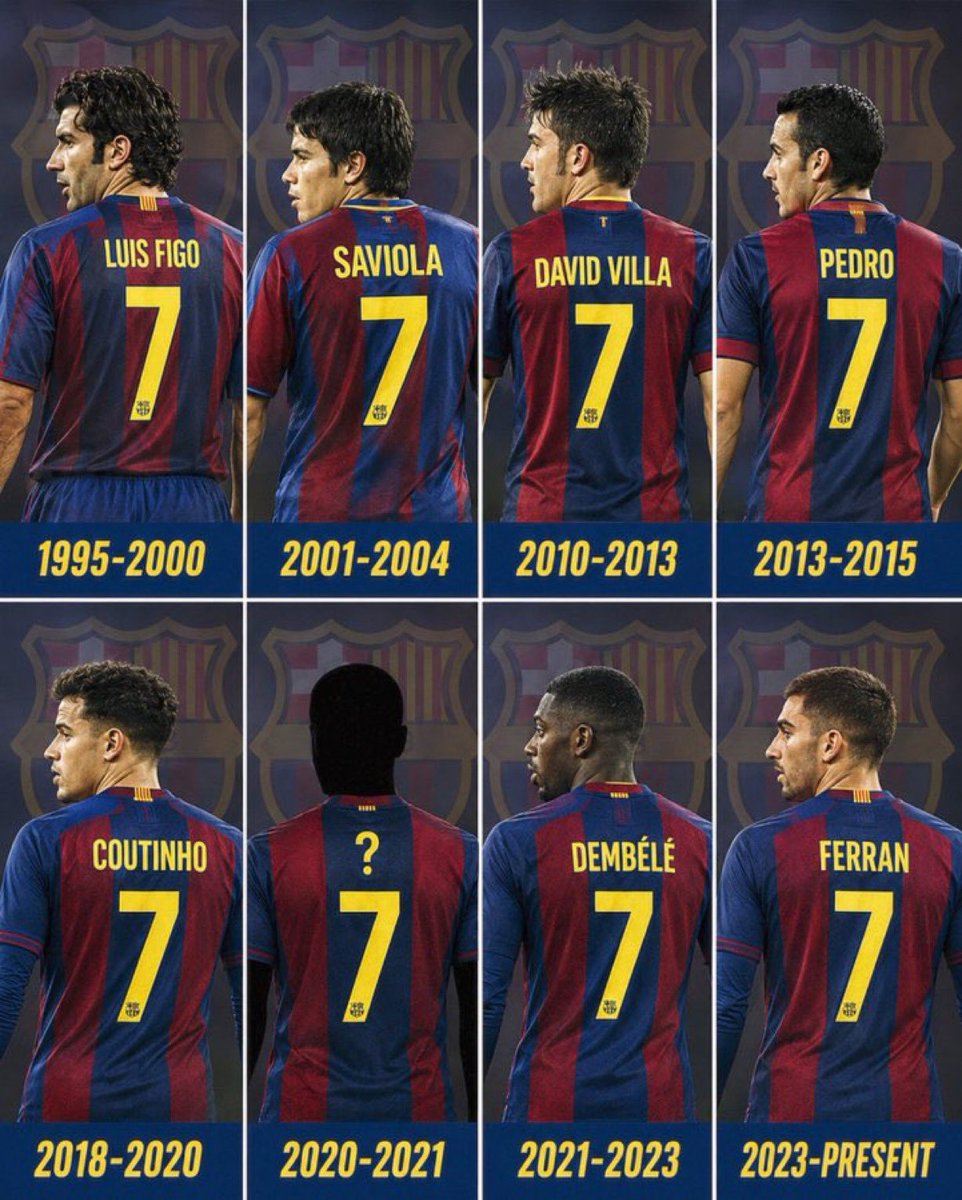 soccertorey's tweet photo. Guess who wore the No 7 for FC Barcelona 
2020-2021

90% won’t get this https://t.co/2eBGDZ5y95