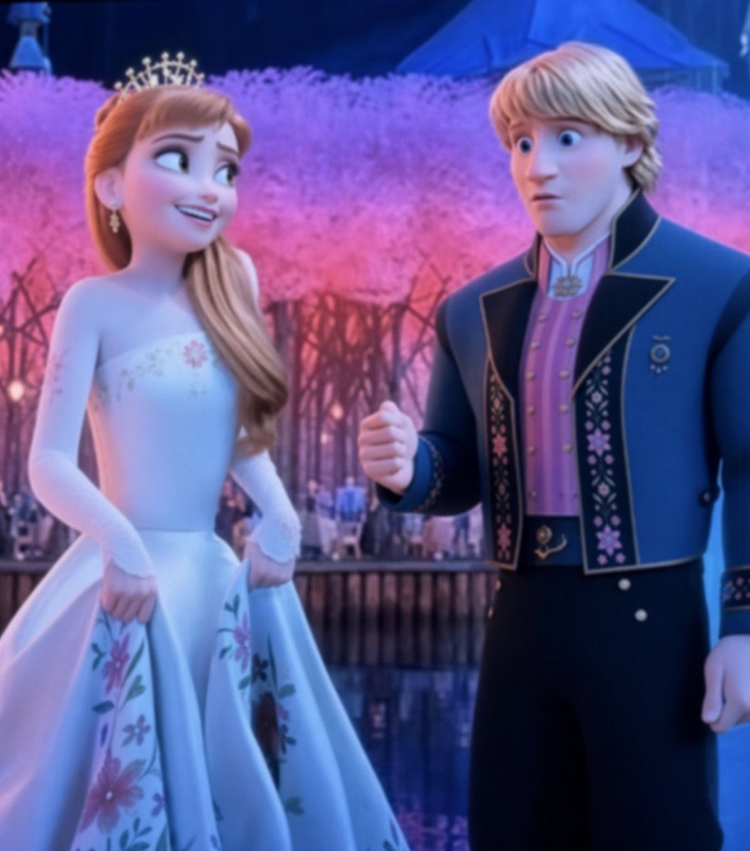 COTM_2's tweet photo. Anna: Bien ¡recógeme el vestido!

Kristoff: ?

Anna: ¿No me oíste? ¡Ayúdame con mi vestido?

*Sven le acomoda el vestido*

Anna: Oh, gracias... Al menos el reno si me pone atención. https://t.co/2oRjJVNc4B