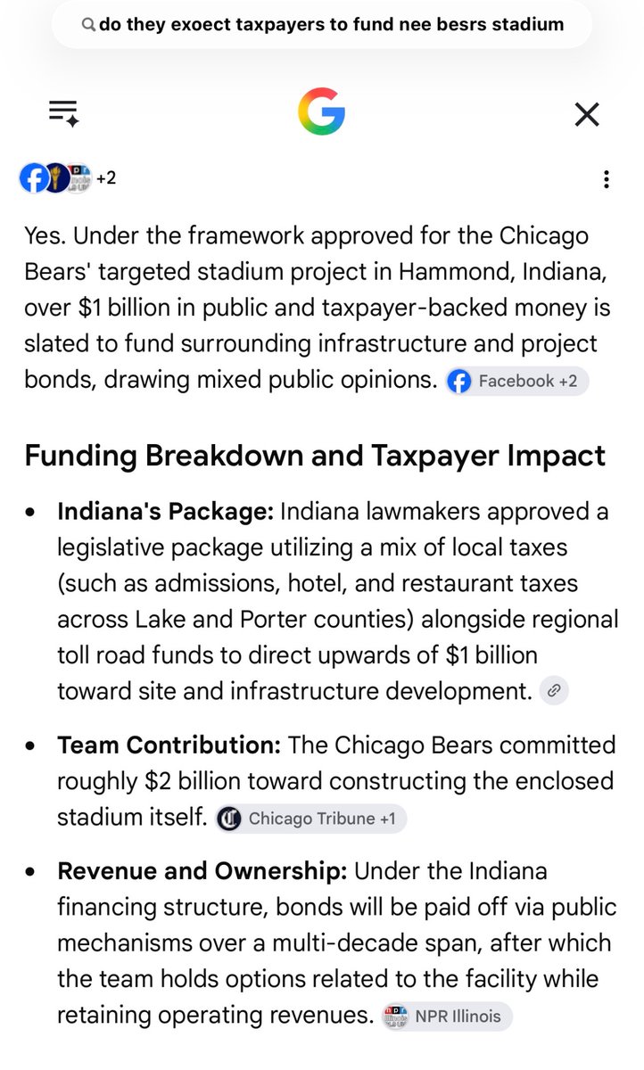 JlaxIng1's tweet photo. @GovBraun Taxpayers shouldn’t be footing a BILLION dollars to steal the Bears from Chicago!  @GovPritzker you should be putting this travesty all over! https://t.co/rCstvFfoR8
