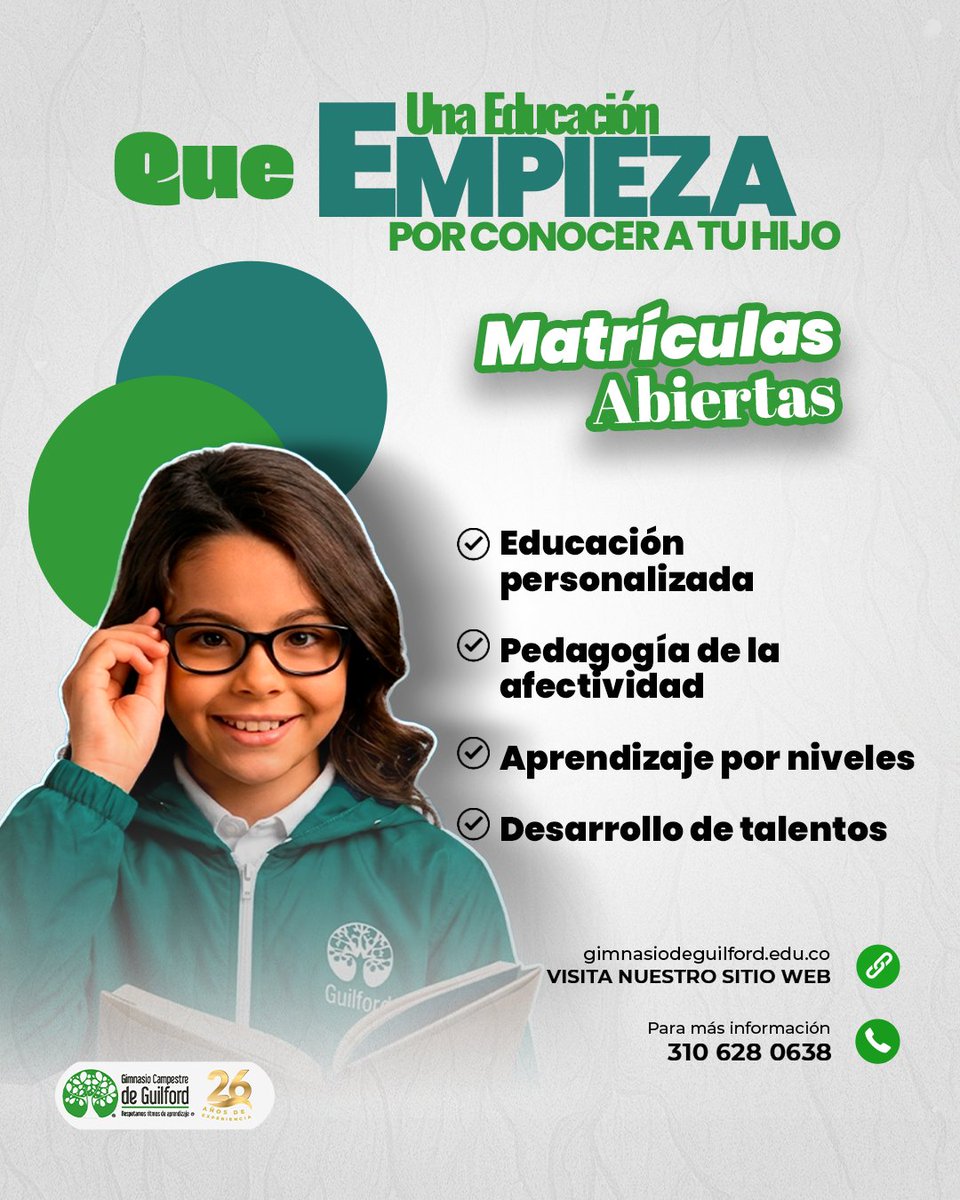 GCGuilford's tweet photo. Una educación de calidad empieza por una pregunta:

¿Quién es mi estudiante?

En Guilford creemos en una educación personalizada que reconoce sus ritmos, talentos y potencialidades.

🌐 https://t.co/KRxhlLVijI
#EducaciónPersonalizada #ColegioEnBogotá https://t.co/c9S3AuZB3A
