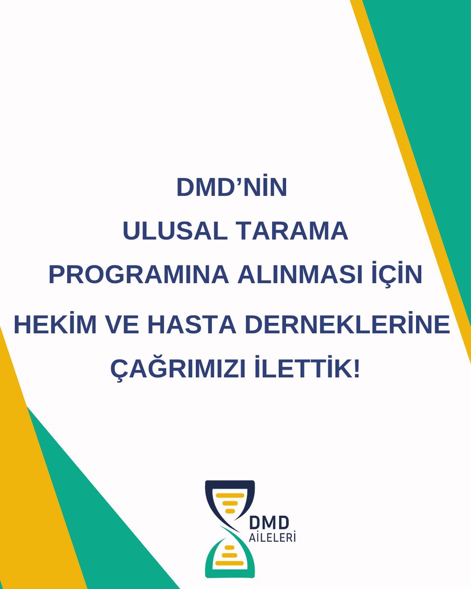 Dmd_aileleri's tweet photo. DMD’NİN ULUSAL TARAMA PROGRAMINA ALINMASI İÇİN HEKİM VE HASTA DERNEKLERİNE ÇAĞRIMIZI İLETTİK!

DMD için koruyucu sağlık politikaları güçlendirilmeli!

Duchenne Kas Distrofisi (DMD), kesin tedavisi henüz bulunmayan kalıtsal bir hastalıktır. Bu nedenle hastalık ortaya çıkmadan önce genetik risklerin belirlenmesine yönelik koruyucu sağlık uygulamalarının güçlendirilmesi büyük önem taşımaktadır.

Evlilik öncesi yapılacak DMD taşıyıcılık taramaları ve gebelik öncesi sunulacak genetik danışmanlık, genetik risklerin zamanında belirlenmesine ve ailelerin bilinçli kararlar verebilmesine katkı sağlayacaktır.

Bu doğrultuda, DMD Aileleri Derneği olarak;

• DMD taşıyıcılık taramalarının yaygınlaştırılması,

• Genetik danışmanlık hizmetlerinin güçlendirilmesi,

• DMD'nin Ulusal Tarama Programı kapsamında değerlendirilmesi

yönündeki taleplerimizi ilgili hekim ve hasta derneklerine ilettik.

Koruyucu sağlık; yalnızca hastalıkları tedavi etmek değil, hastalık ortaya çıkmadan önce riskleri belirlemek ve önlem almaktır.

DMD taşıyıcılık taramasının Ulusal Tarama Programına alınması için bilimsel, mesleki ve toplumsal iş birliğini güçlendirelim.

#dmd #duchenne #duchennemusculardystrophy #ulusaltarama #saglık #CUMARTESİ #pazar