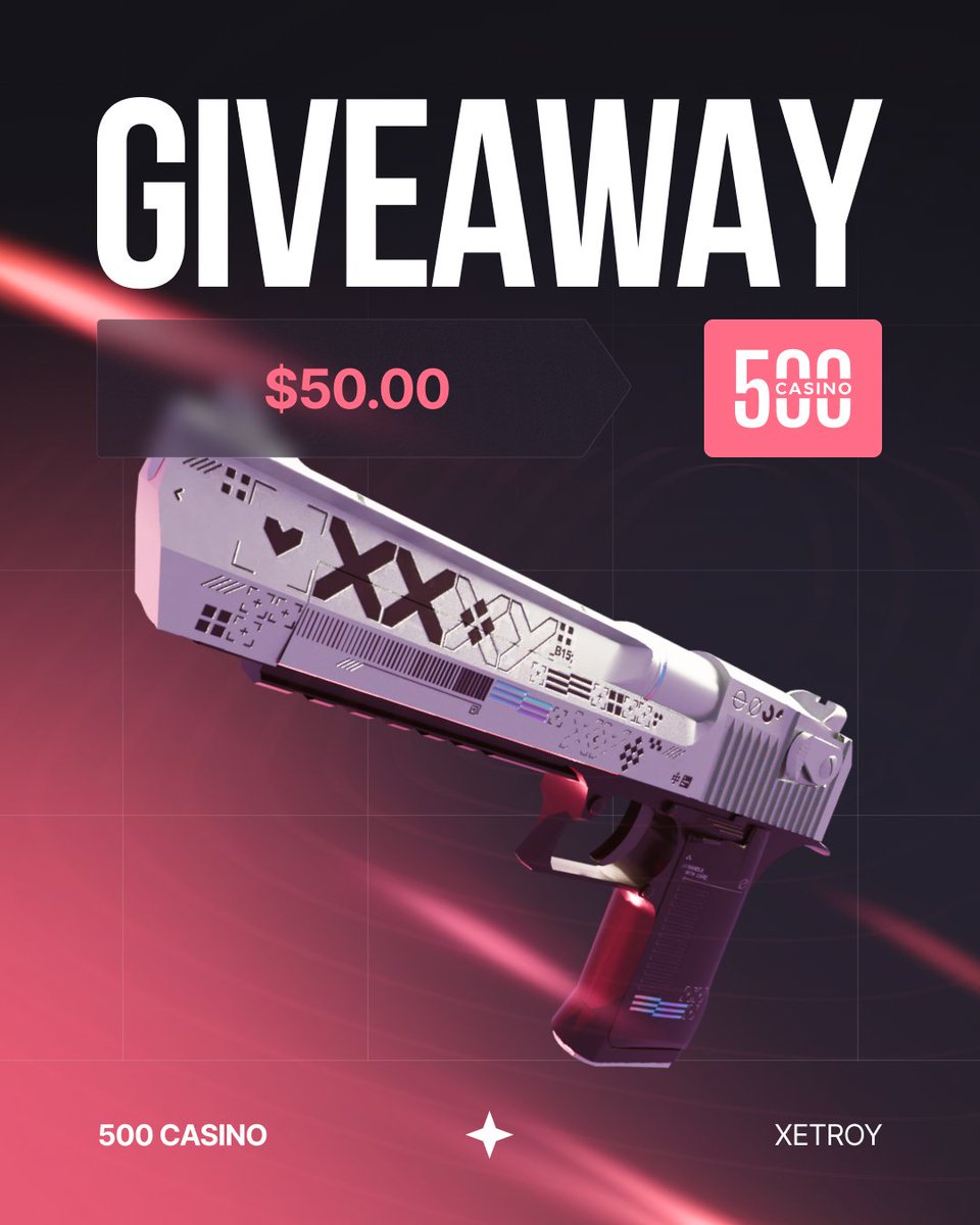 xetroygg's tweet photo. 🎁50$ GIVEAWAY🎁
To enter:

✅Follow @500Casino 
✅RT &amp; Like
✅Tag 1 friend

Ends in a few days!

#cs2 #cs2skins #csgo https://t.co/yBXpIdvXuj