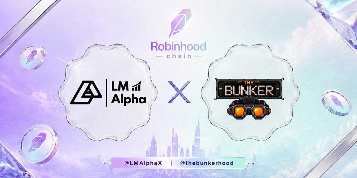 LMAlphaX's tweet photo. 🚀 It's #Giveaway Time!

We're teaming up with @thebunkerhood to give away WL for one of the most exciting NFT projects building on #Robinhood Chain! 😎

🎁 Reward: • 🎟️ 15x #WL Spots

How to enter: 
1️⃣ Follow @LMAlphaX × @thebunkerhood 
2️⃣ Like & RT this post
3️⃣ Drop your Robinhood wallet

⏰ Ends in 12 hours! 🚀

#NFT #thebunkerhood