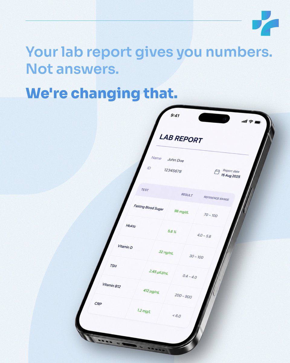 MyLabStory's tweet photo. 📄 Your lab report shouldn't send you to Google.

It should give you answers.

That's why we're building MyLabStory���making lab reports simple, clear, and understandable.

🚀 Building in public.

#HealthTech #buildinpublic #MyLabStory https://t.co/hkogC1AukT