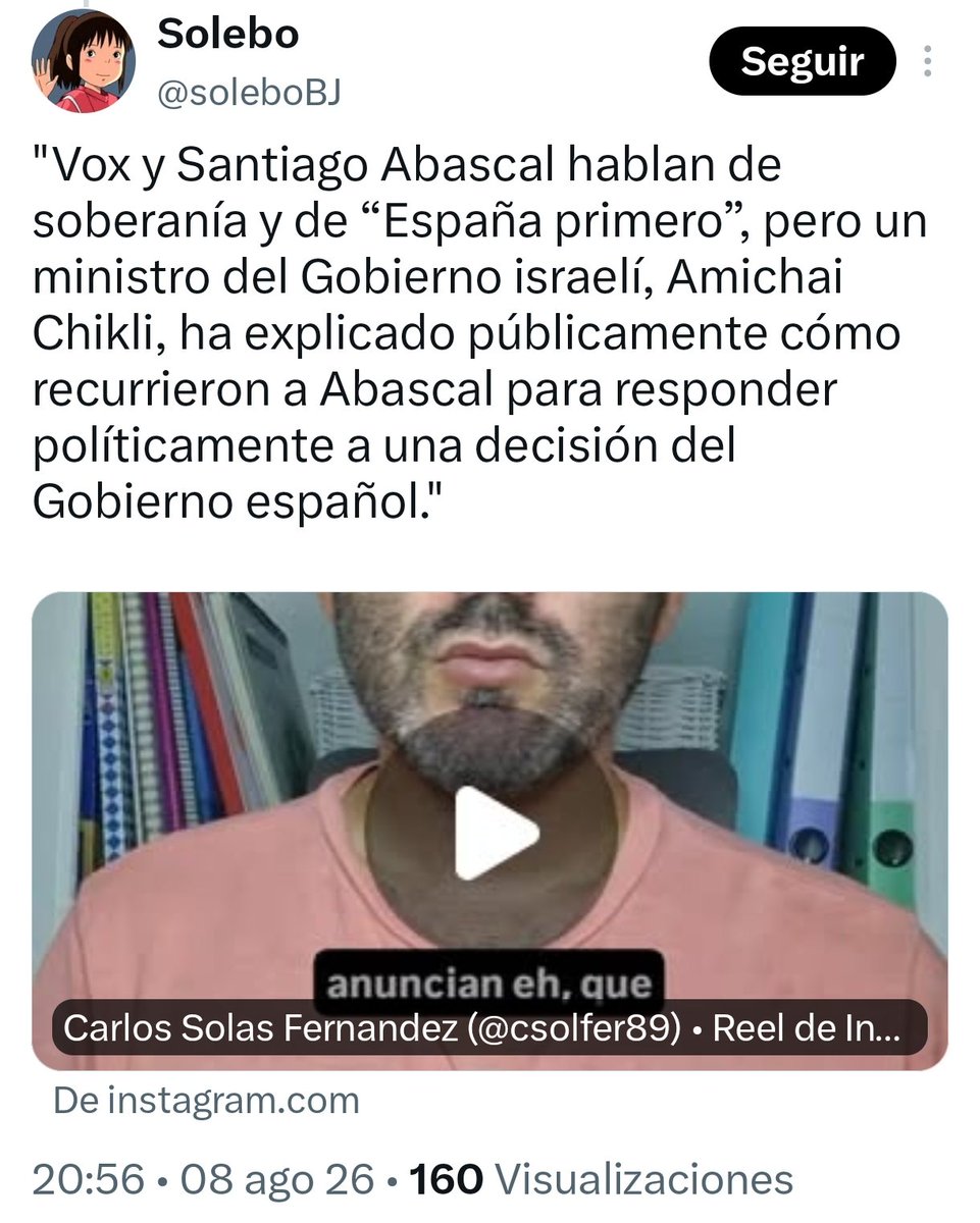 CogitoErgoFuit's tweet photo. @gerardotc La ultraderecha TRAIDORA
Lo publicitan ellos y lo refrendan desde Israel.
No hagáis a Abascal y sus 40 colegas elegir lealtad entre España e Israel ... cogerá Israel, y el dinero!!
#SioniVox
#VoxTraidores https://t.co/GIS7QSbRSk