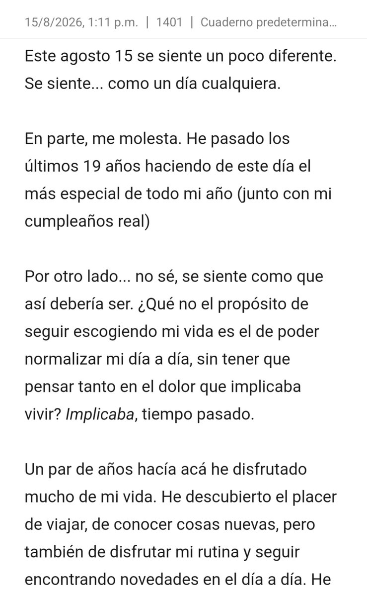 unatalelisa's tweet photo. feliz agosto 15, Self ❤️‍🩹

hoy honro nuestra vida y nuestra historia viviendo como siempre debimos haberlo hecho: en paz ✨ https://t.co/mqIo5n0pg3
