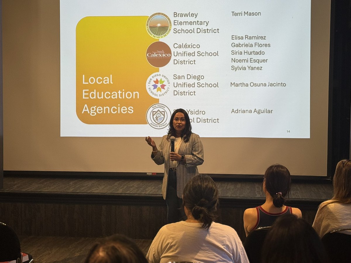 MEGASDCOE's tweet photo. Proud to launch Cohort 4 of #ProjectLEAL—our prospective #MultilingualEducation leaders—in partnership w/ @DLE_SDSU, @sdusdmed, @SYUSDschools, @CalexicoUnified &amp; @BrawleyESD. Advancing Leadership, Equity, Access &amp; Languages for the families, communities and students we serve. https://t.co/mu6cruMbDX