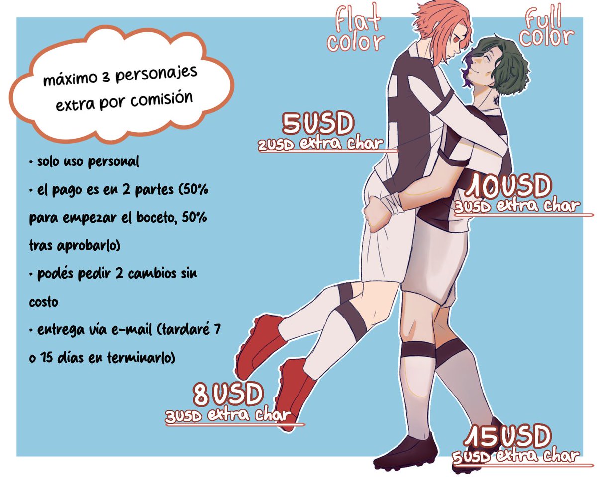 fulbiturra's tweet photo. ✨ PORFA LEER ✨ #arttwt #yumetwt

holis! me da un poquito de vergüenza anunciarlo, pero ABRÍ COMISIONES otra vez! acá dejo mi lista de precios y lo que puedo/no puedo hacer. cualquier cosa si surge una duda mi DM está abierto

también acepto pesos 🇦🇷, pueden consultar 🦇💕 https://t.co/YIBjQQJEdL