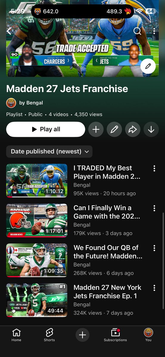 BengalYouTube's tweet photo. I really appreciate the support so far on Jets franchise but out of respect for Jayden Daniels, there will unfortunately be no episode #5
Hope yall understand https://t.co/P5spsneuq5