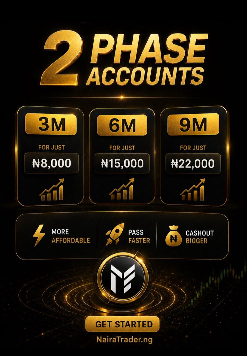 FX_Promotion001's tweet photo. For my Nigerian brothers 
🔥 HOTTEST 2-PHASE DEAL

Why pay 8k for a ₦200K account when the same 8k gets you ₦3 MILLION?

Why pay 250k for a ₦10million account when you can get ₦9million for 22k?

Offer ends in 24hrs so act now
👉 https://t.co/JPWJEH9Q9G https://t.co/MojEivyhz4