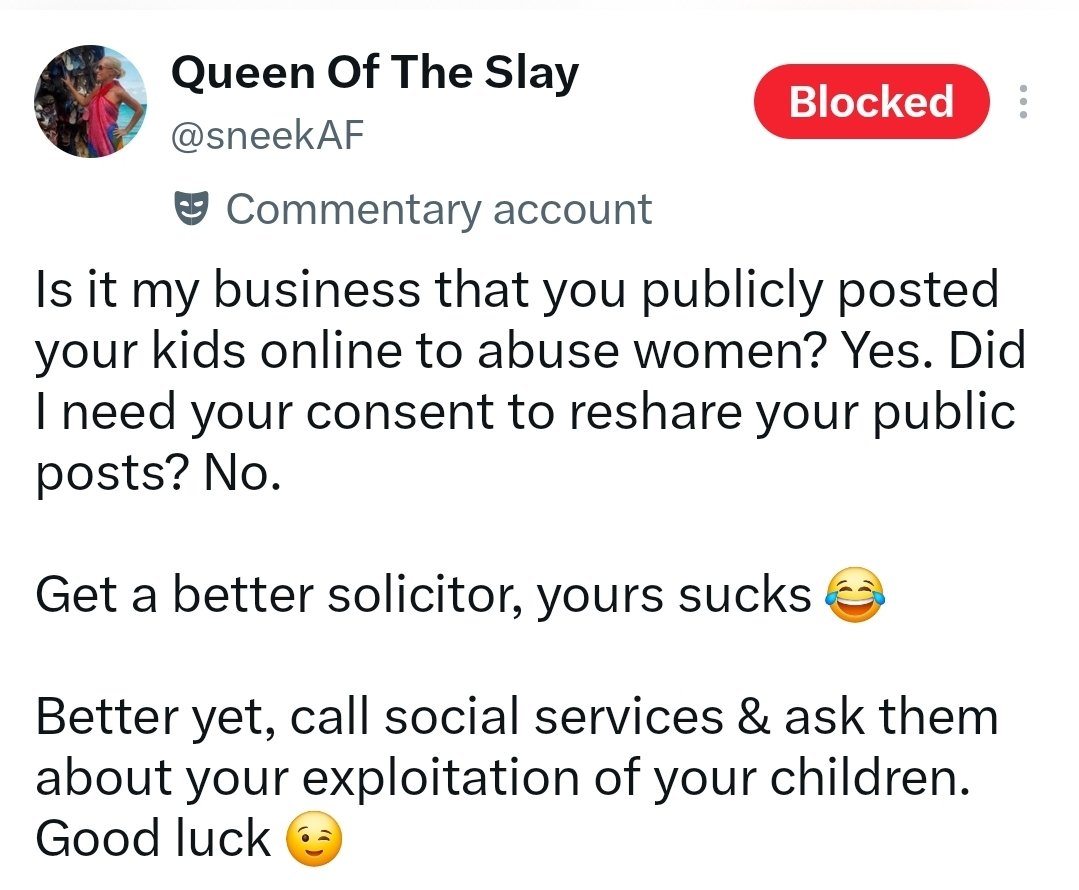adeydee78's tweet photo. My God. Translating: @sneekAF

"I can post and keep pictures of your kids and write a post that I'm proud to be a pervert and have a right to use their images, while writing defamatory falsehoods to accompany them"

I wish you the best in your endeavours. Because you're fkd Skip. https://t.co/UJoYLvPgVE