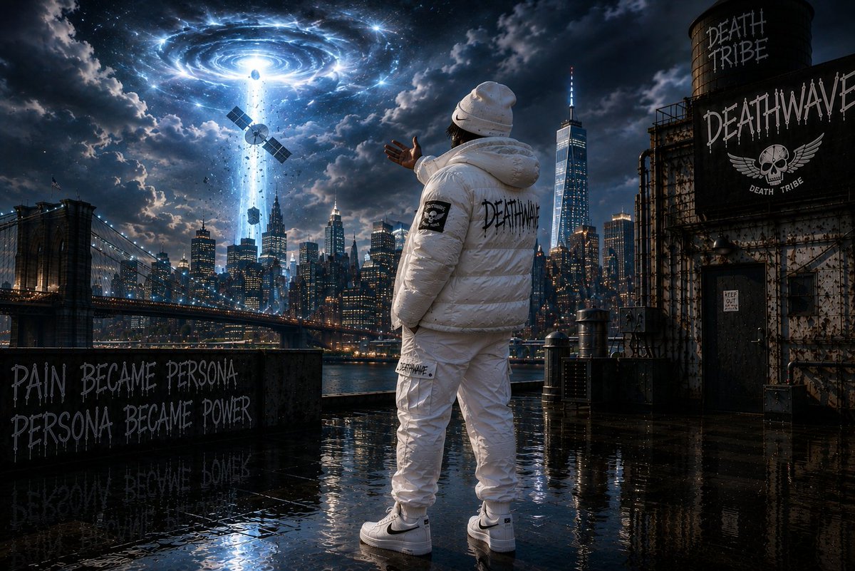 DEATH_OVER_PAY's tweet photo. 🎭 MOONWALKING — OUT NOW.

Sometimes the only way forward is to move like everybody else is standing still.

Another chapter of MANCHILD is alive.
Watch closely though… something else is coming through the signal. 📡

🎬 Watch DEATHWAVE — MOONWALKING now:
https://t.co/GfzL9YCUl7

PAIN BECAME PERSONA.
PERSONA BECAME POWER.

#DEATHWAVE #Moonwalking #Manchild #HipHop #MusicVideo