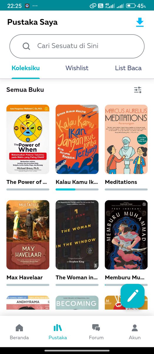 suciars_'s tweet photo. dalam rangka menyelesaikan tbr di Rakata. 
Karena appnya error, pindah ke webnya. Aman... https://t.co/78t7FpE7gF