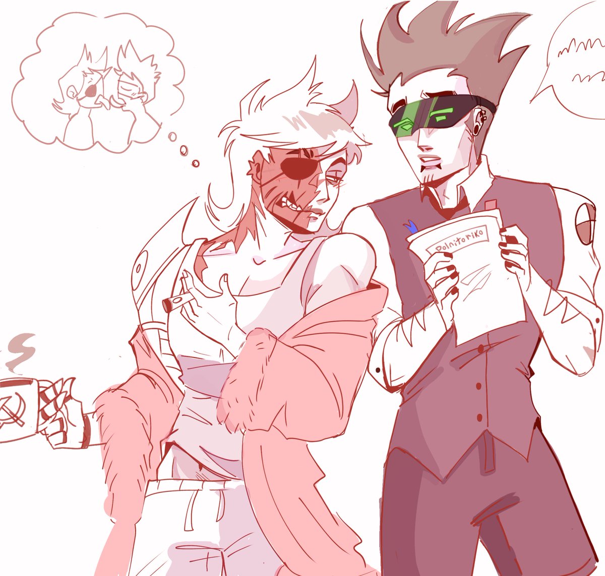 plaskmarine2's tweet photo. silly quick sketch :3 #tomtord #tordtom https://t.co/DL8m3McoO8
