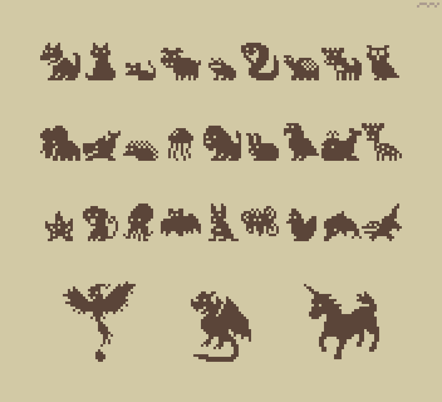 ryandoublevee's tweet photo. Finally finished this old #septembit challenge from @Saultoons. Twenty-seven 16x16 animal sprites, and three 32x32 mythological creature sprites

#pixelart https://t.co/JJiZRP6Ozw
