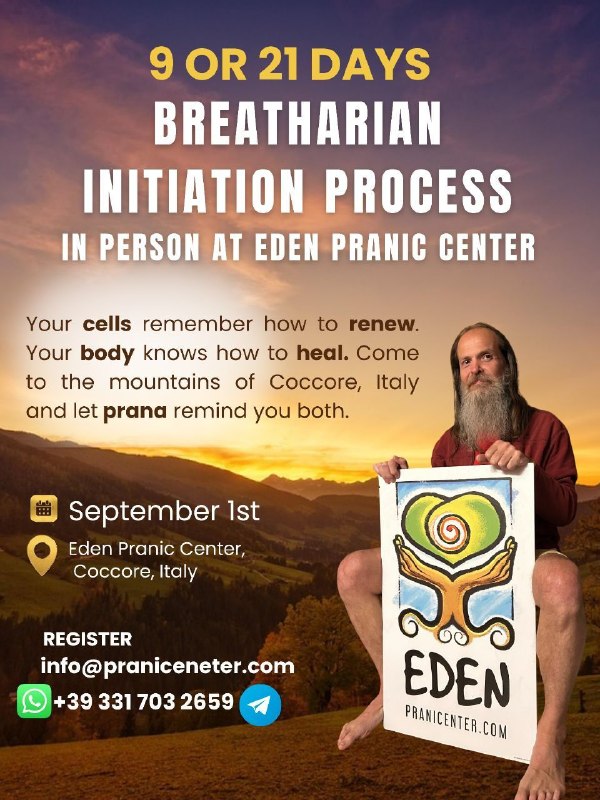 NicolasPilartz's tweet photo. This September, Eden Pranic Center invites you to one of the most profound journeys a human body can experience — a guided Pranic Initiation Process in the breathtaking mountains of Coccore, Italy.
 📲 WhatsApp / Telegram: +39 331 703 2659
📧 info@pranicenter.com https://t.co/0mFa351wab