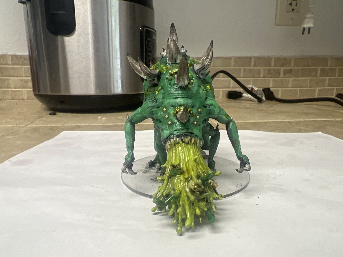 Minimano0c's tweet photo. Vomit beast #minipainting #miniature https://t.co/ybfeO8Mj8s