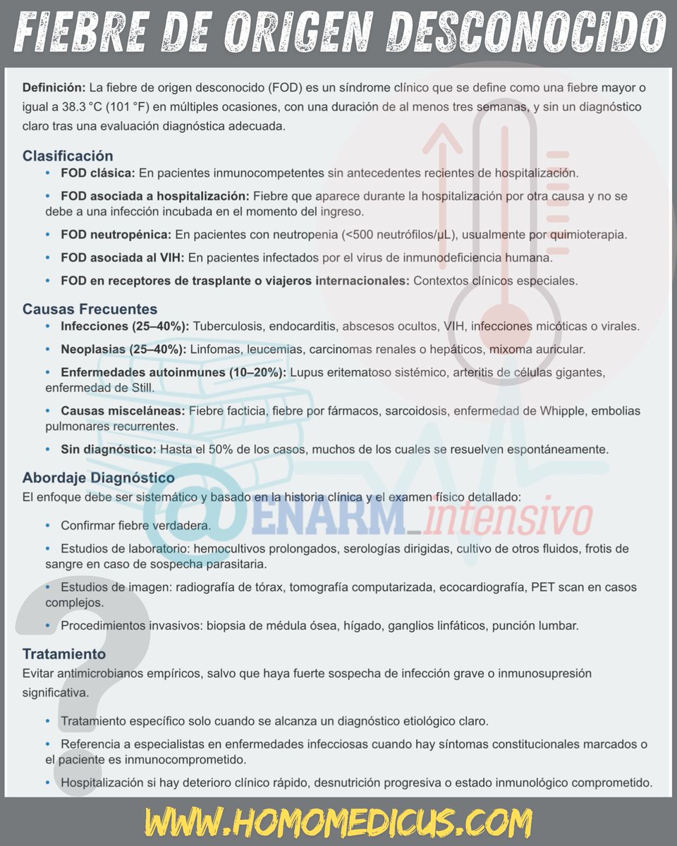 ENARM_intensivo's tweet photo. 💢FIEBRE  DE  ORIGEN  DESCONOCIDO

#ENARM_INTENSIVO #ESTUDIA_MEDICINA https://t.co/0sVp2VaT4u