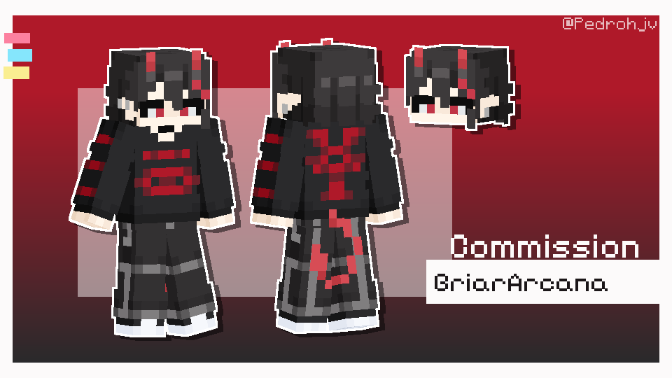 Pedrohjv's tweet photo. ✨ A Minecraft Skin commission I did a while back for
@BriarArcana ! ✨
Thanks so much for the #VGenComm ! 
#minecraft #minecraftskin https://t.co/wbWl2AMwyu