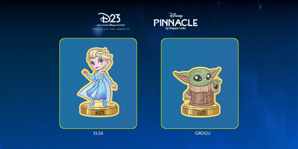 DiamondNFL's tweet photo. D23 2026 Vol.1 Elsa &amp; Grogu Giveaway 🎉

Exclusive D23 @DisneyPinnacle digital pins available to win – all you need to do is share this tweet or the quoted tweet below, either by re-tweeting or quote tweeting either post to enter! https://t.co/CPctU0fK0Z