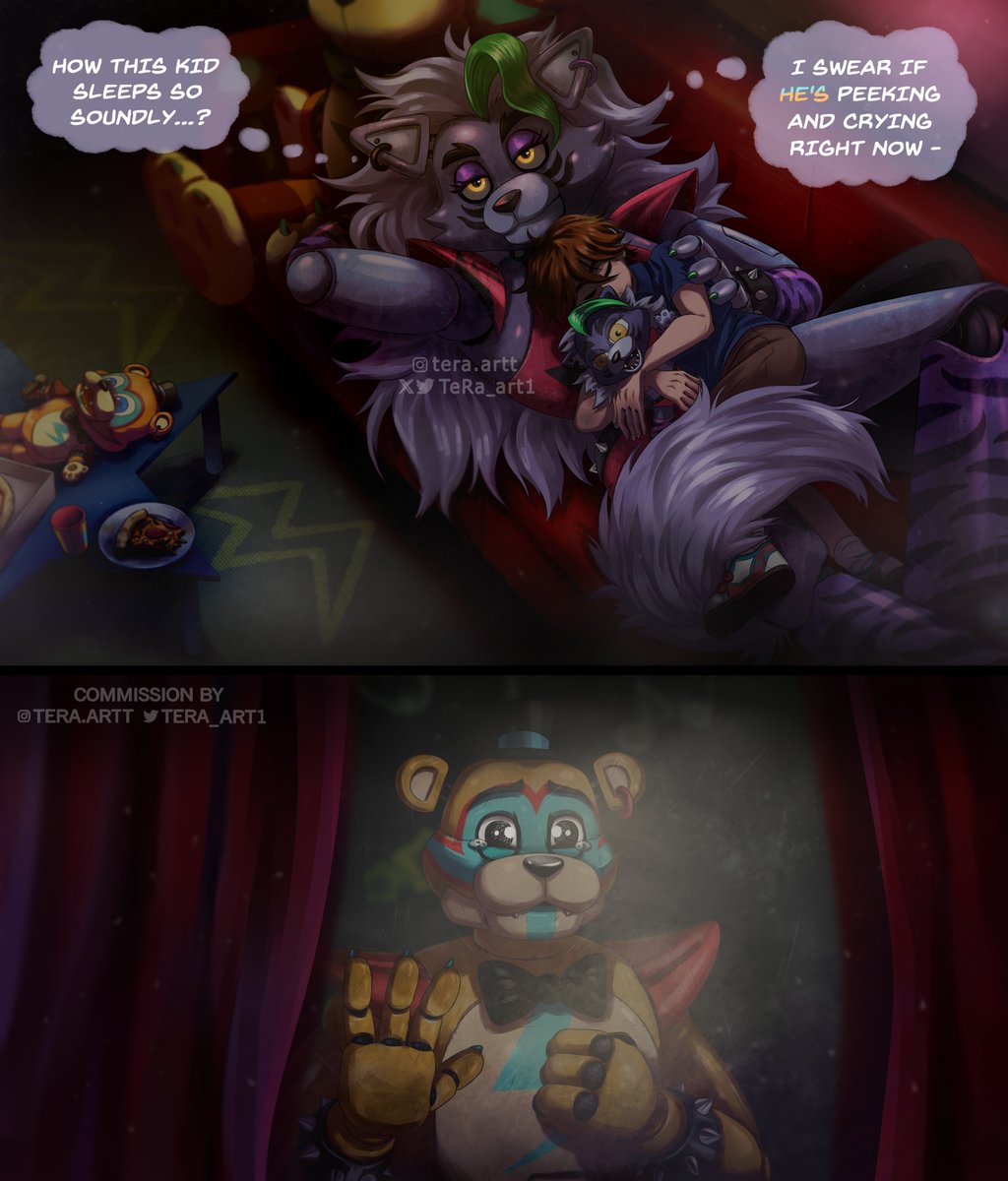Tera_art1's tweet photo. A babysitter or a rockstar? Maybe both... #fnaf https://t.co/k8sU9DM6HU