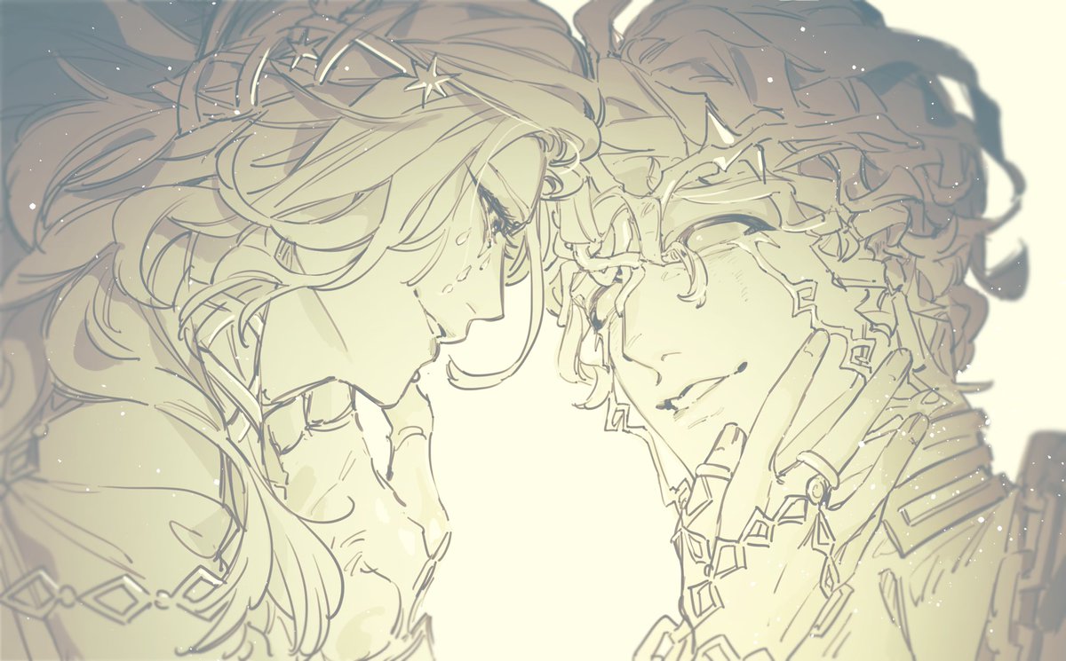 kmi_syu's tweet photo. エミエダ(ルミエダ？)
昨日の特殊で両思いだった心の獣フェニアンくんと永き夢に脳焼かれて描いちまった https://t.co/yc5iepy3rI