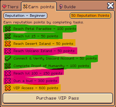 ✨ This is how you get Reputation points in @0xSunflowerLand 🏝️