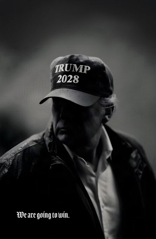 DeItaone's tweet photo. TRUMP SIGNALS POSSIBLE 2028 BID

President Trump posted an apparently AI-generated image of himself wearing a “Trump 2028” hat on Saturday.

The image included the message: “We are going to win.”

The post signals Trump is again publicly floating the prospect of seeking another term in 2028.