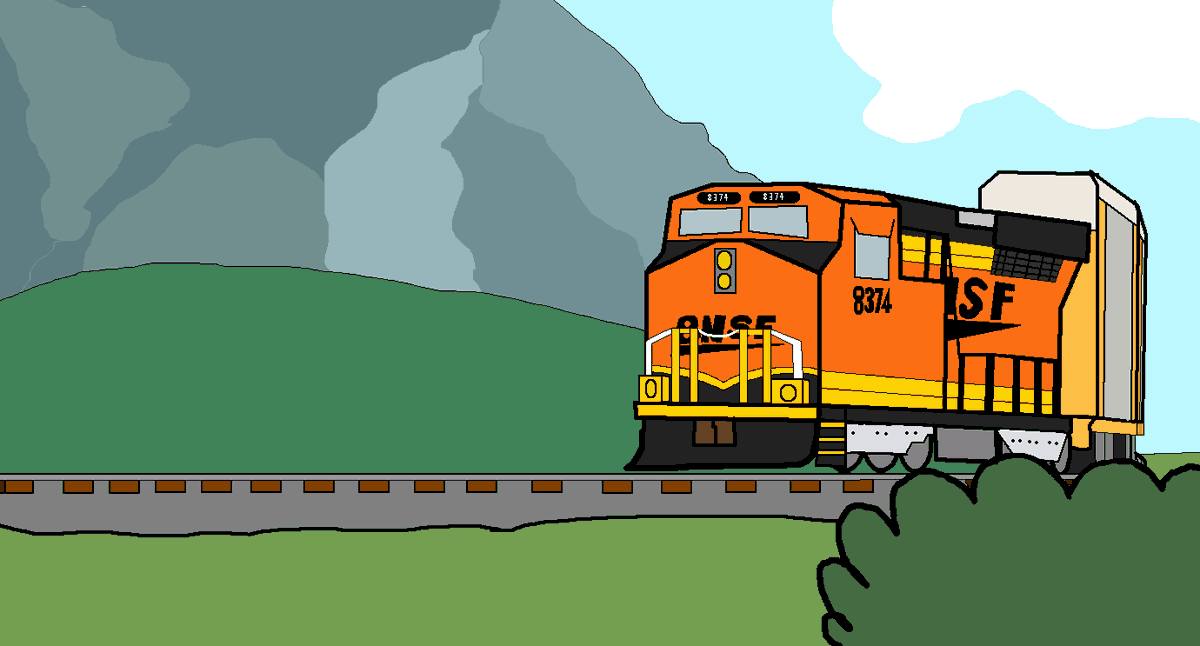 GrantWright8715's tweet photo. BNSF in Smileland 
#SmilelandRailways #SmilingCritters #CanadianNational #PoppyPlaytime #SmilingCrittersAU #BNSF #Art https://t.co/wILQa607Kq