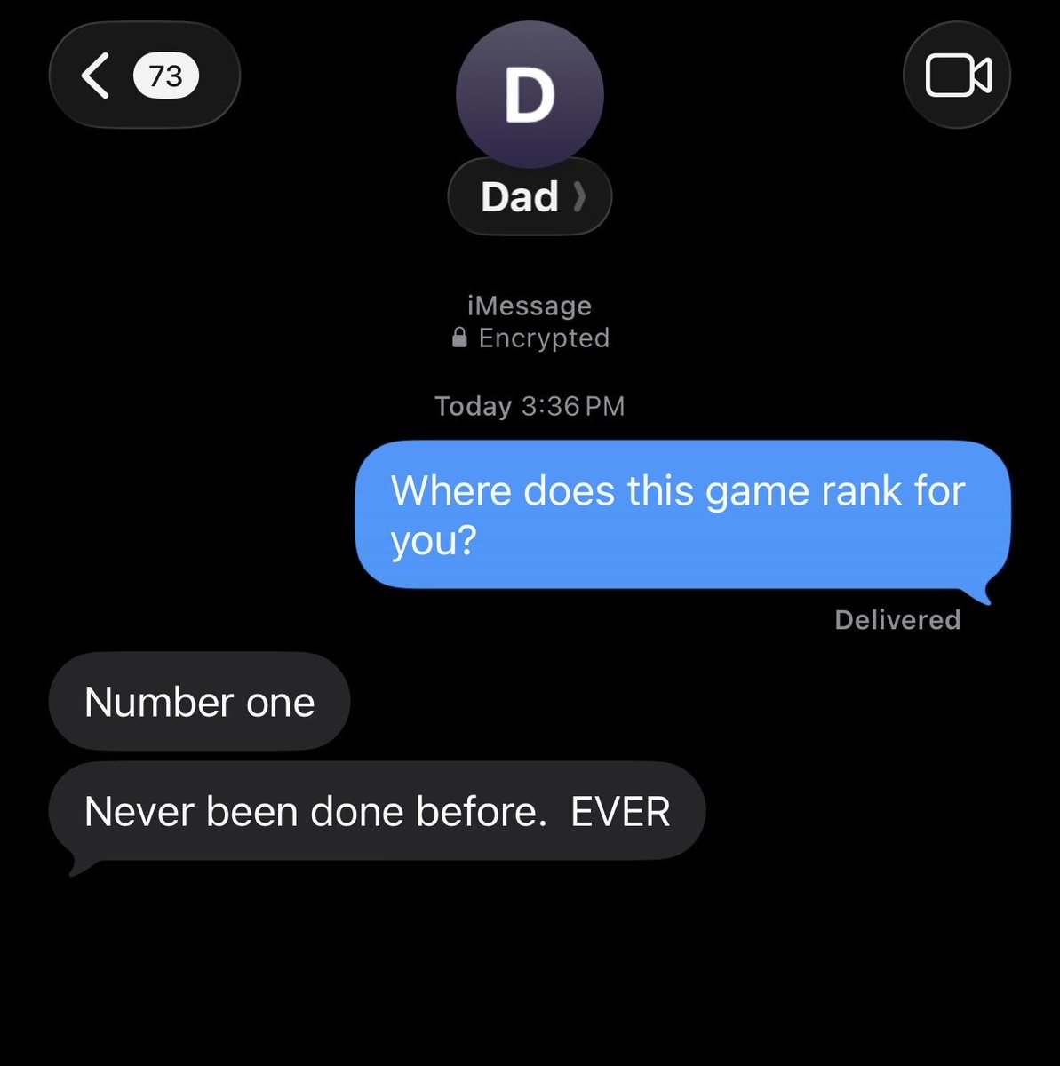 StefanCaray's tweet photo. Dad has done a lot of games in his career. 

This interaction sums today up perfectly, https://t.co/KqdOVg3luk