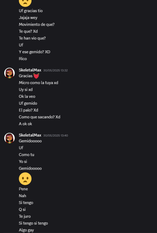 blackesblanco's tweet photo. @SkeletalMax_ oye bro que no tu eres el que le paga 6 dolares por mapa a tu trabajador de peru y que esclaviza a niños para que construyan en tus mapas y luego los sexualizas en llamadas publicas de tu discord, como aca que hablas con alonzo un niño de 13 años https://t.co/7isnH1YBWh