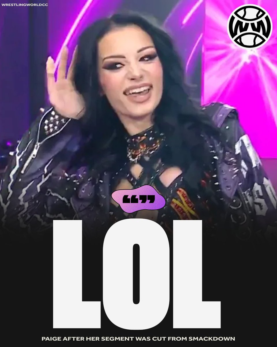 WrestlingWCC's tweet photo. Paige’s Smackdown segment was cut from the broadcast and released as a digital exclusive ❌ https://t.co/X9BmI3Sk7o