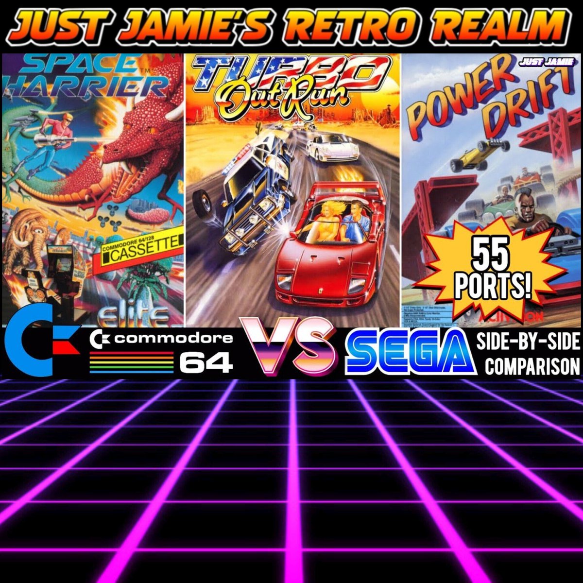 justjamie1983's tweet photo. A complete side-by-side comparison of EVERY official Sega game that had a conversion on the Commodore 64. 55 Games in total in under 30 minutes.
https://t.co/Nb31YsLQOy
#commodore64 #c64 #c64games #justjamie https://t.co/0m8jksX85v