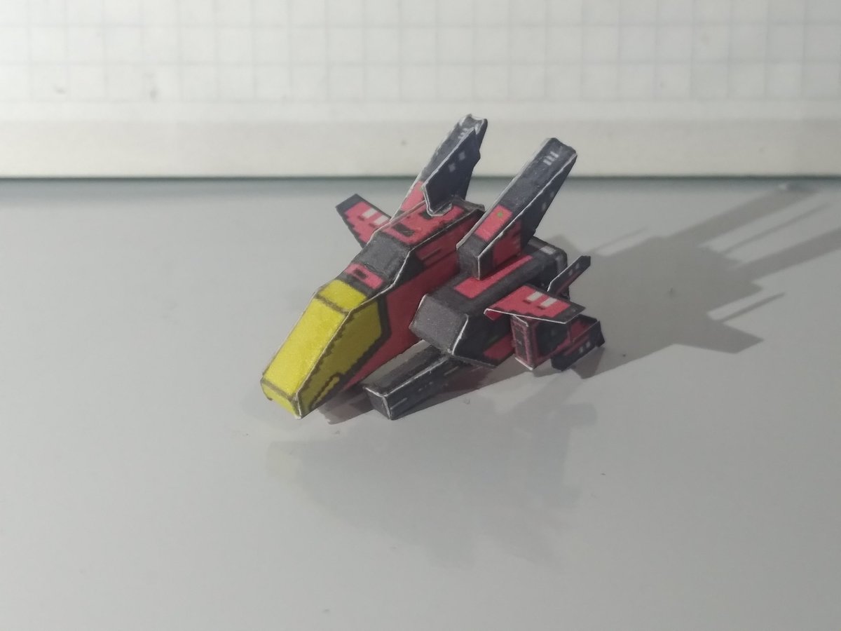 d4rthsp4rt4n's tweet photo. R-Type Final 2 in homemade papercraft, part 18:
- RX-12 "Cross The Rubicon"
- R-13T "Echidna"
- R-13A "Cerberus"
- R-13A2 "Hades"
#RTypeFinal2 #homemade #papercraft #papertoy #opaline https://t.co/7joCkABTWD