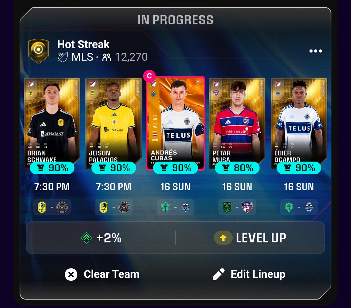 TheAnalyticsXI's tweet photo. Going for MLS streak 3 this weekend... 

Messi more and more likely to start as we get closer to deadline

Assuming no last minute rotations these will be my lineups

#sorare https://t.co/1yvMgWMg5x