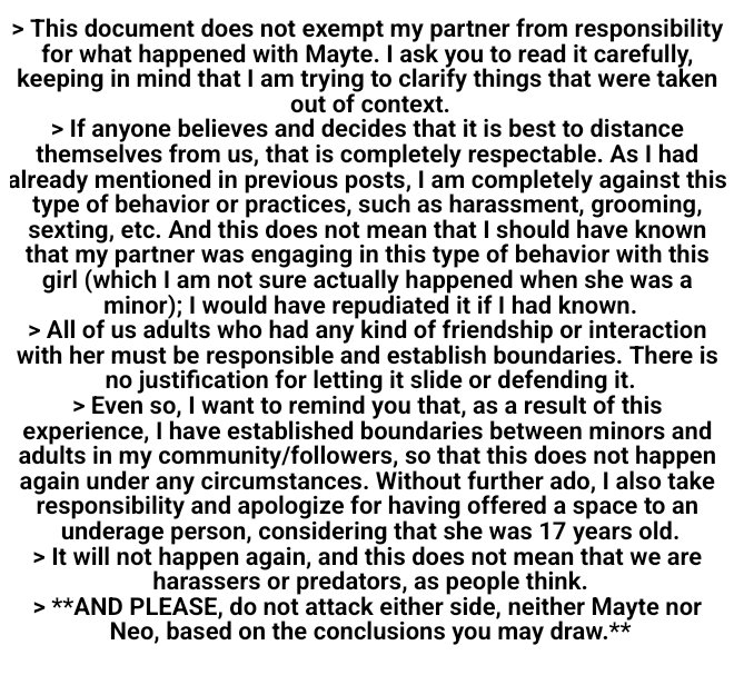 MayteGodoy4's tweet photo. This person harassed, defamed, and intimidated me for two years in order to protect her boyfriend, and now she has me blocked. She is publicly claiming that she takes responsibility and condemns harassment and grooming, while refusing to face me or acknowledge what she did to me. https://t.co/kCwF7DTr5H