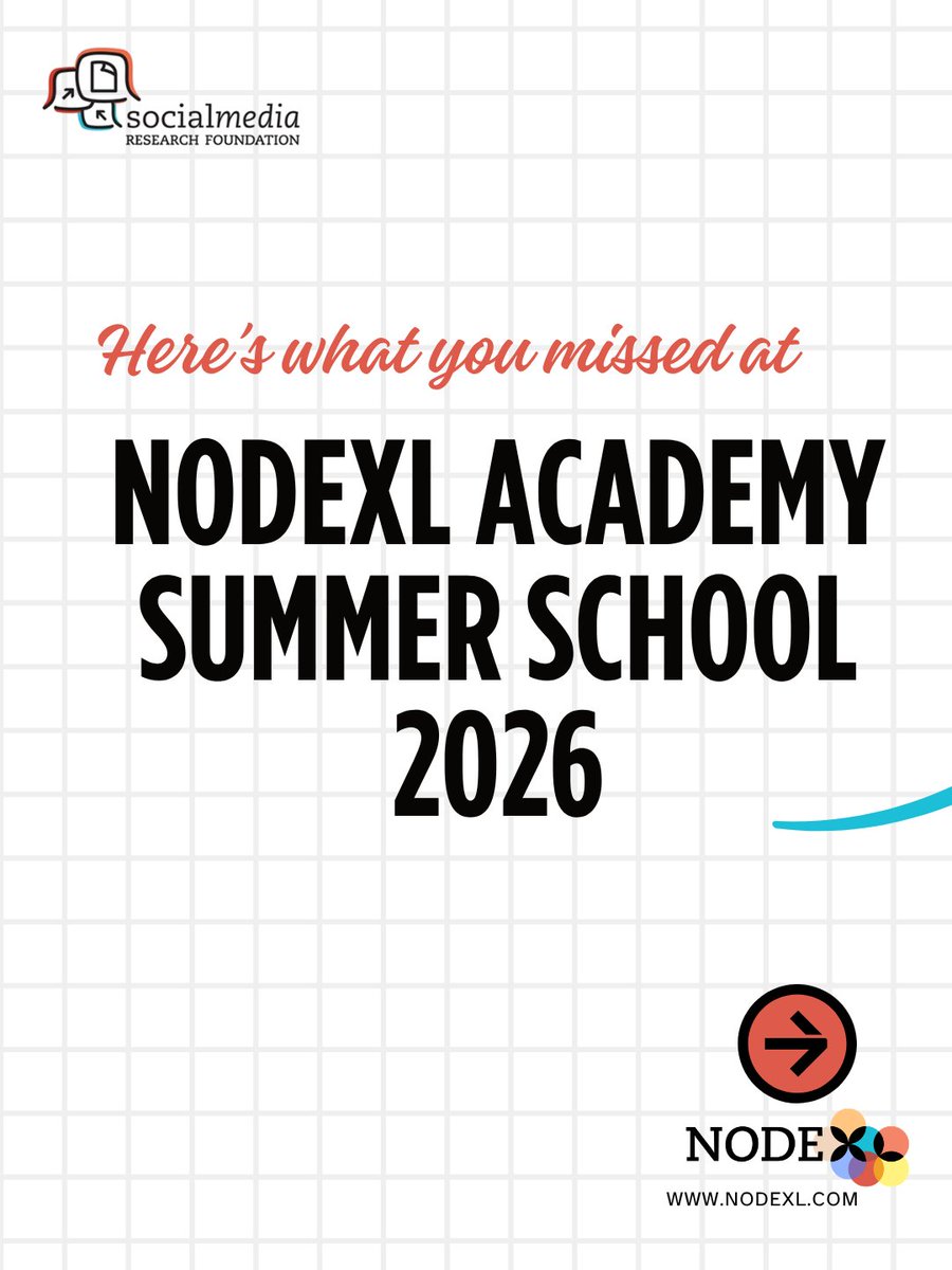 nodexl's tweet photo. Here’s a look at NodeXL Academy Summer School 2026!

#NodeXL #SocialNetworkAnalysis #SocialMediaResearch https://t.co/fjJrRRLI87