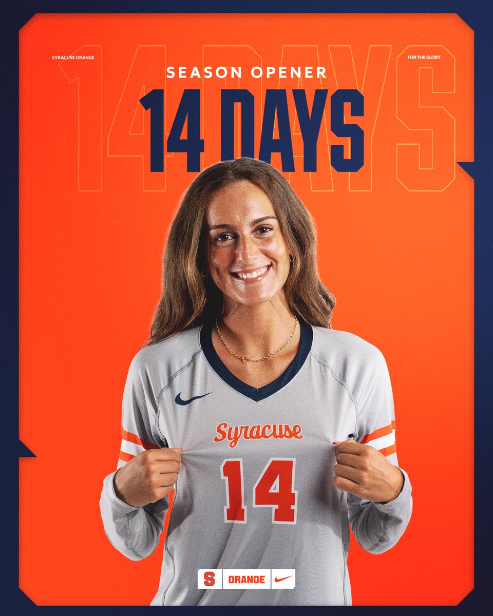 CuseVB's tweet photo. 2️⃣ weeks until we’re back in action🎬
#OneOrange https://t.co/WfxoCDBe3L