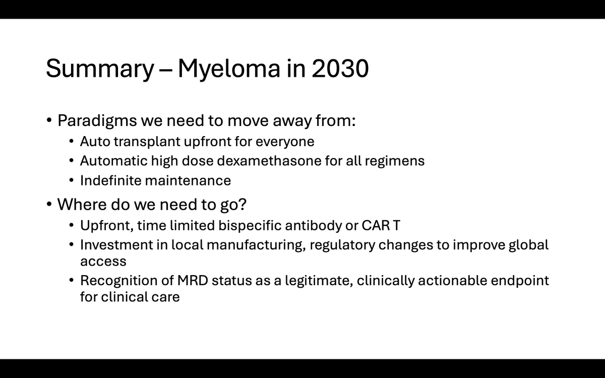 Summary — Myeloma in 2030 — SeattleCT26 slide