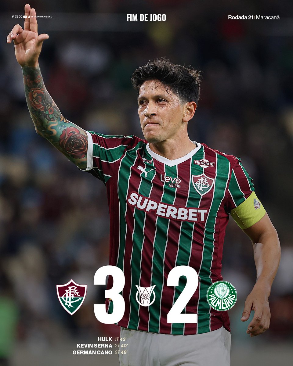 FluminenseFC's tweet photo. VEEEEEEEEEEEEEEEENNNNNNNNCEE O FLUMINEEENSEEE!

HULK, SERNA E GERMÁN CANO MARCAM E O #TIMEDEGUERREIROS DERROTA O PALMEIRAS POR 3 A 2, PELO BRASILEIRÃO!

NEEEEEEEEEEEEENNNNNNNNSEEEEEEEEEEEE! https://t.co/v5Dp6IEFhz