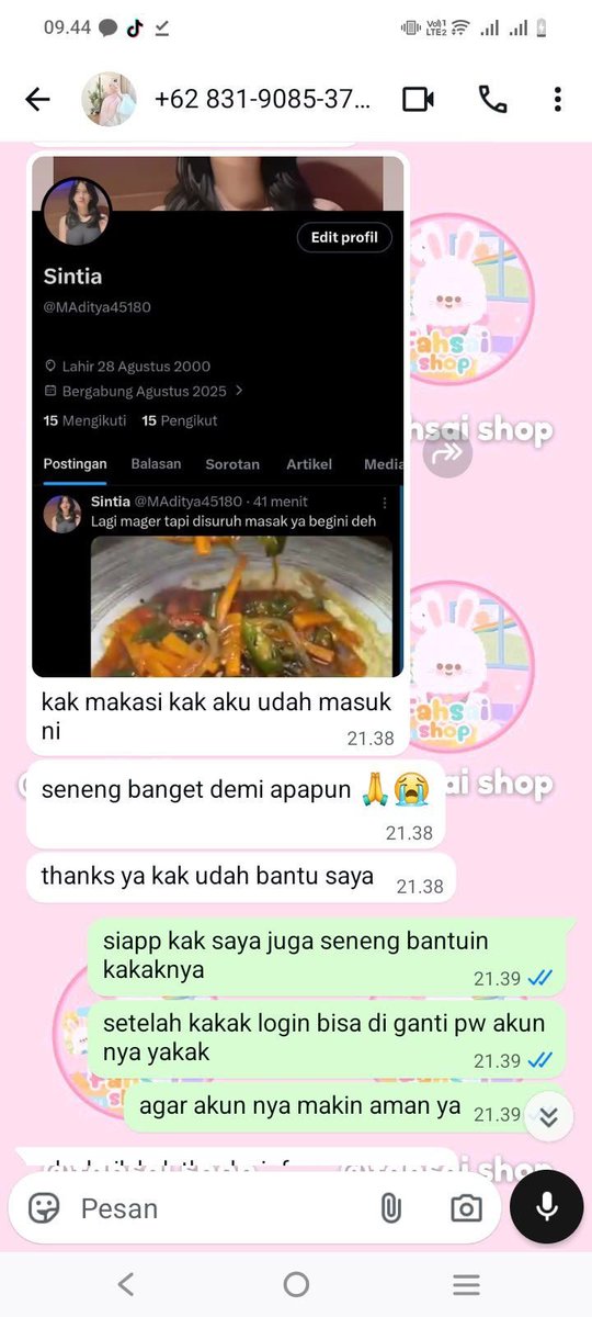 RealovelhaDeus's tweet photo. ALL JASA

✅JASA HAPUS AKUN 
✅JASA PULIHKAN &amp; BALIKIN AKUN LUPA PASWORD/KE HACK
✅JASA LACAK LOKASI
✅JASA SADAP WA
✅JASA LACAK HP HILANG BY NO HP/IMEI/AKUN
✅JASA HACK/PEMULIHAN AKUN (EMAIL,IG,WA,TWITER/X, FB,TIKTOK)

ORDER FAST RESPON WHATSAPP🫶 https://t.co/yH7AnFjO4h