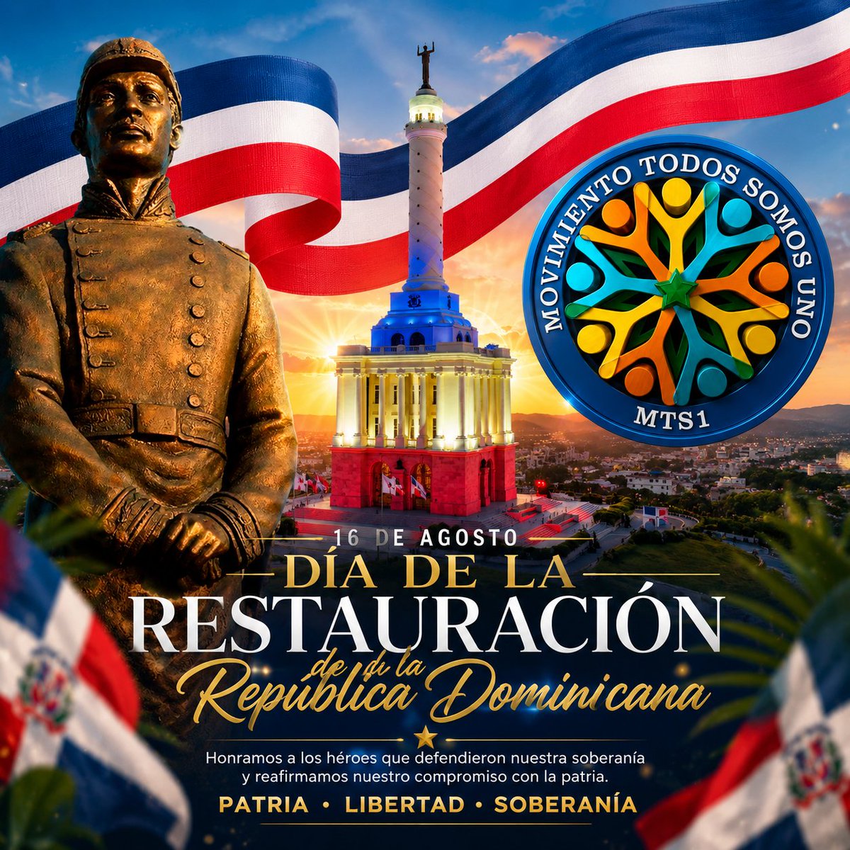 drfernandourena's tweet photo. 🇩🇴 Hoy celebramos el Día de la Restauración Dominicana, recordando a los héroes que defendieron nuestra soberanía y dignidad nacional.

Que su ejemplo nos inspire a seguir construyendo una República Dominicana fuerte, unida y próspera.

¡Que viva la Patria! 🇩🇴
¡Todos Somos Uno! https://t.co/zXmnRkwjG8